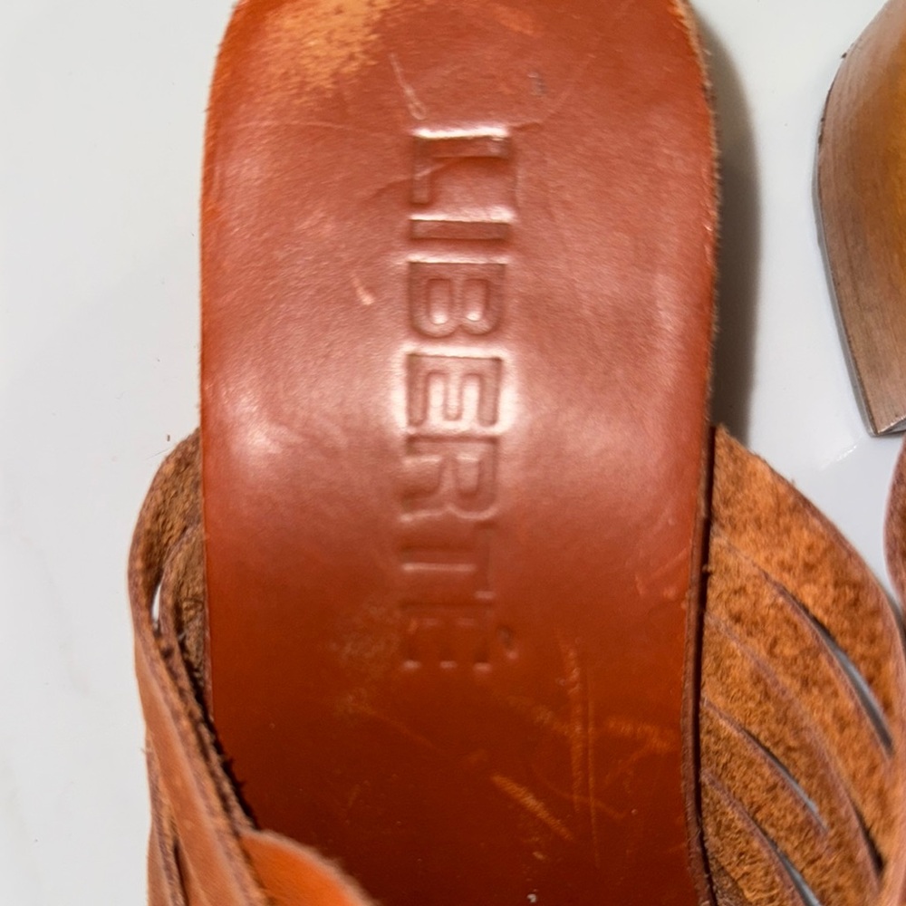 Liberte Brown Woven Leather Mules - Picture 2 of 6